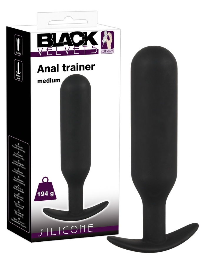 BLACK VELVETS Анальная втулка Anal Trainer средняя