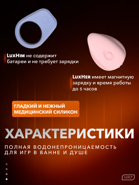 11070-W - Набор Kiiroo Luxus: интерактивный вибратор LuxHer + эрекционное кольцо LuxHim | Казанова 69