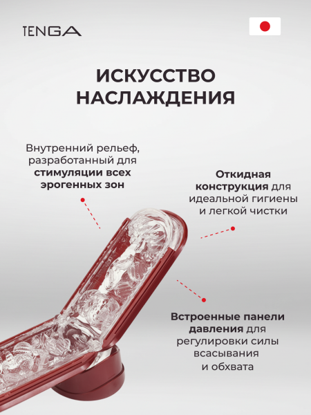 TFZ-003W - Мастурбатор Tenga Flip Zero Red Warming с подогревом | Казанова 69