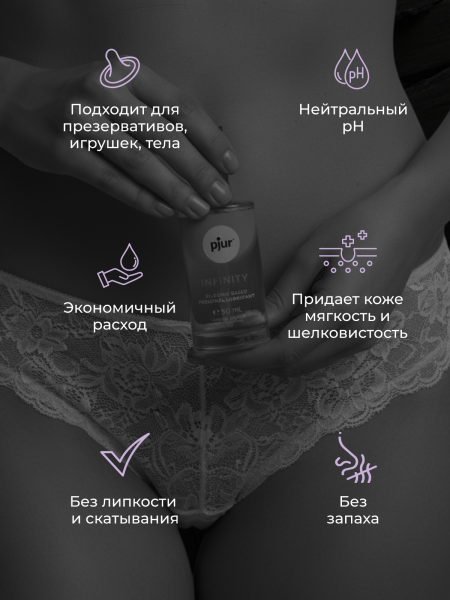 13965 - Смазка pjur INFINITY на силиконовой основе, 50 мл | Казанова 69