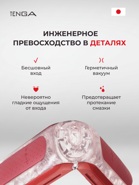 TFZ-003W - Мастурбатор Tenga Flip Zero Red Warming с подогревом | Казанова 69