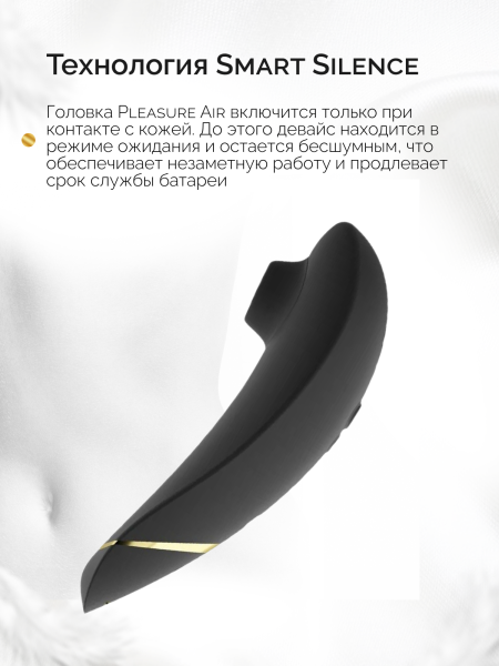 WZ09AC0100 - Бесконтактный клиторальный стимулятор Womanizer Premium черный/золотой | Казанова 69