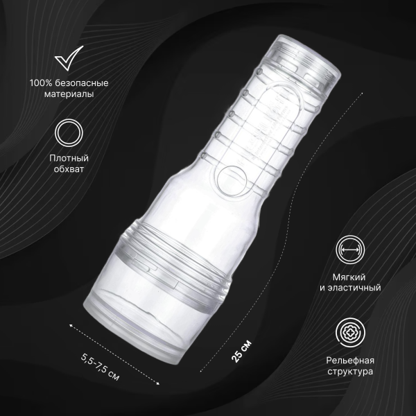 19020 - Мастурбатор Fleshlight Crystal Ice, анус, прозрачный | Казанова 69