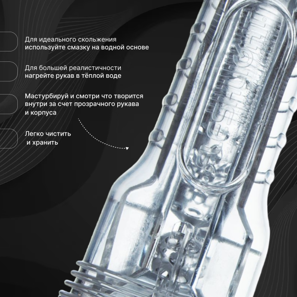 19020 - Мастурбатор Fleshlight Crystal Ice, анус, прозрачный | Казанова 69