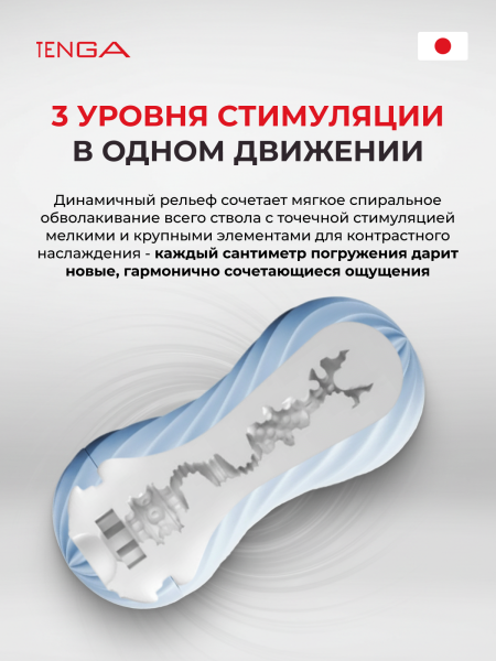 FLX-003 - Мастурбатор Tenga Flex Bubbly Blue | Казанова 69