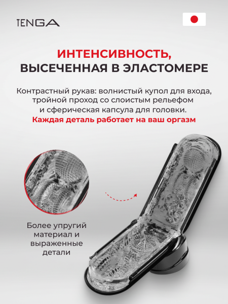 TFZ-005 - Мастурбатор Tenga Flip Zero Gravity черный | Казанова 69